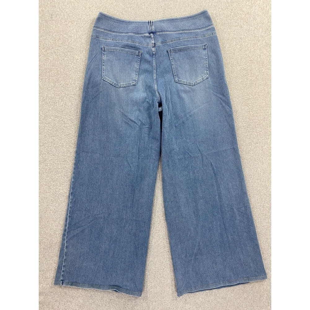 Halara Flex Baggy Wide Leg Jeans Womens XL Pants High Waisted Pockets Pull On - Picture 7 of 8